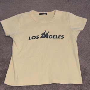 Yellow Brandy Melville T shirt
